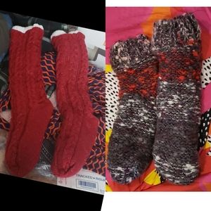 2 thick indoor fluffy indoor socks